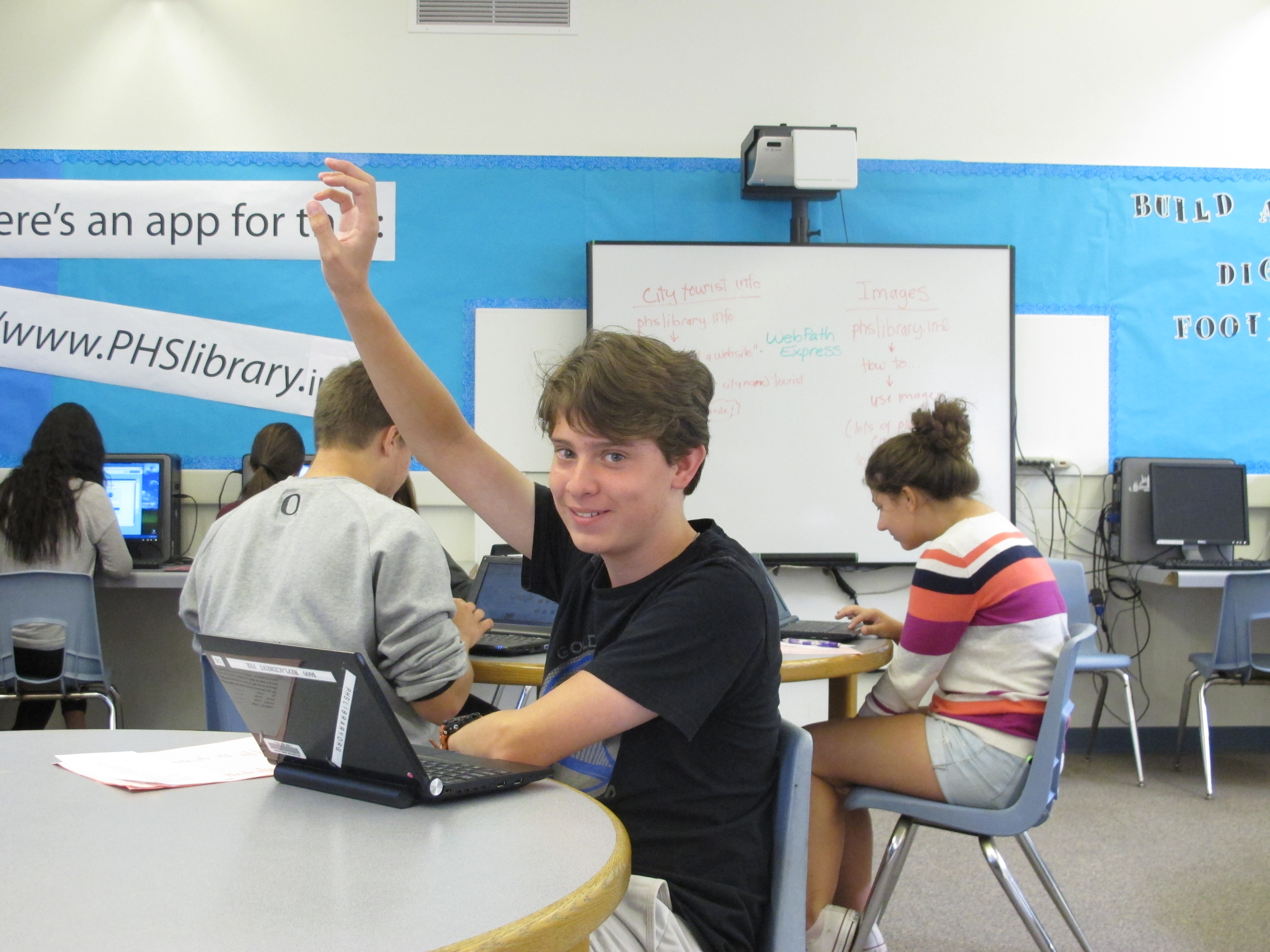 Student with a question