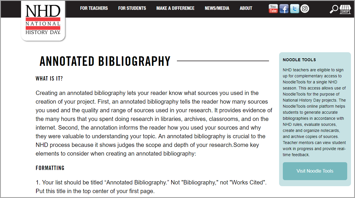 Creating an Annotated Bibliography