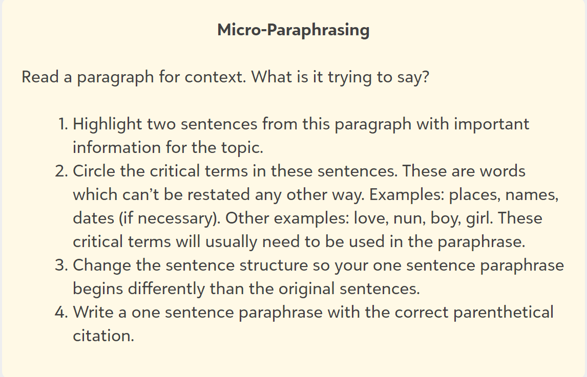 microparaphrasing